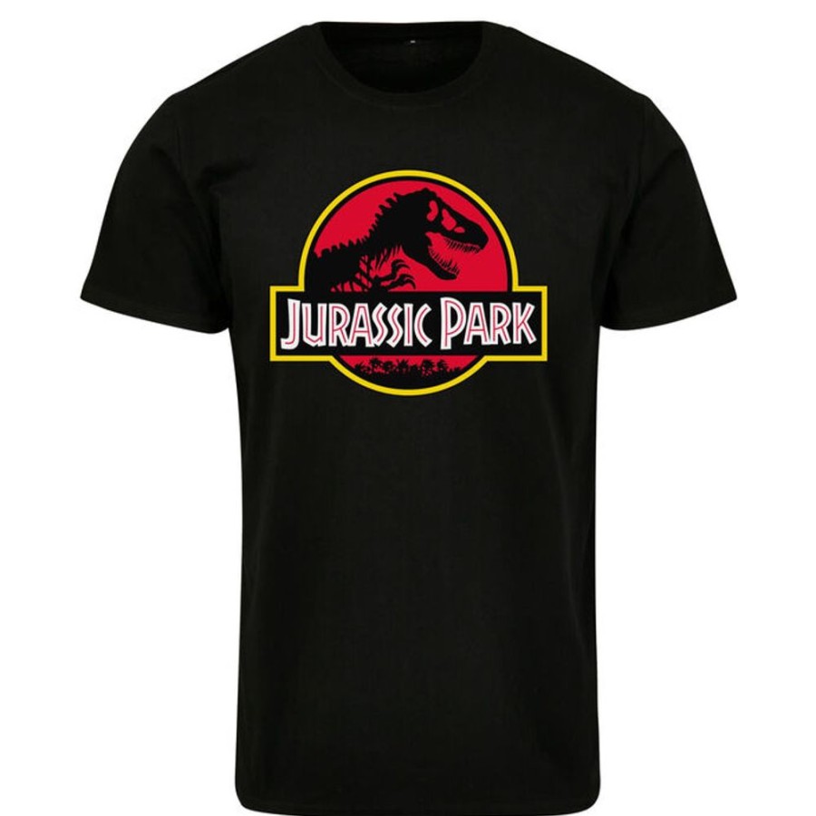 NNM Herren T-Shirt Jurassic Park - Logo - Schwarz - Urban Classics Metal T-Shirts