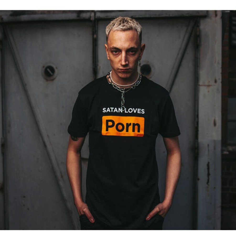 HOLY BLVK Holy Blvk - Herren T-Shirt - Satan Loves Porn Sonstige T-Shirts