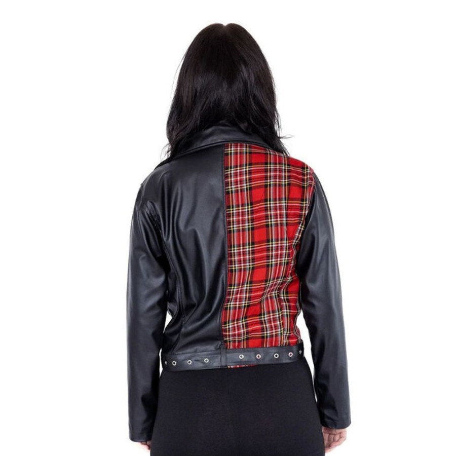 HEARTLESS Damenjacke Heartless - Elaine - Schwarz/Rot Tartan Jacken & Mantel