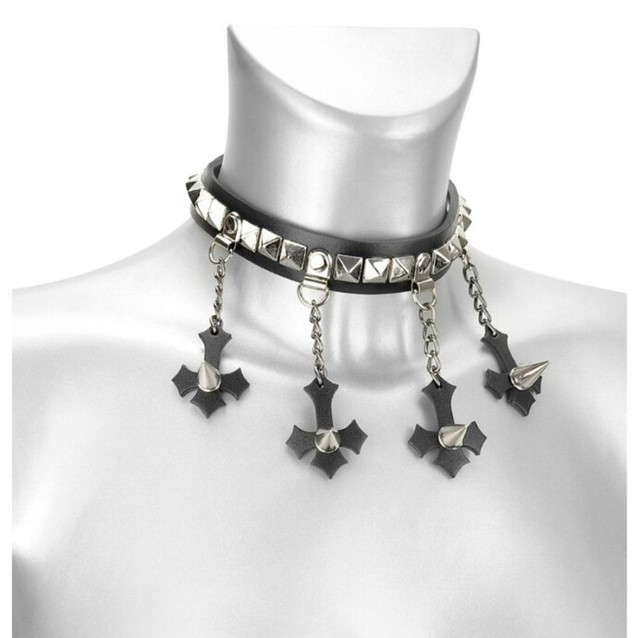 LEATHER & STEEL FASHION Halsband Hell S Graveyard Schmuck & Bijouterie