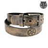 LEATHER & STEEL FASHION Gu00Fcrtel Baphomet Braun Accessoires