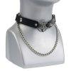 LEATHER & STEEL FASHION Halsband Halskette Kreuz Lederschuhe