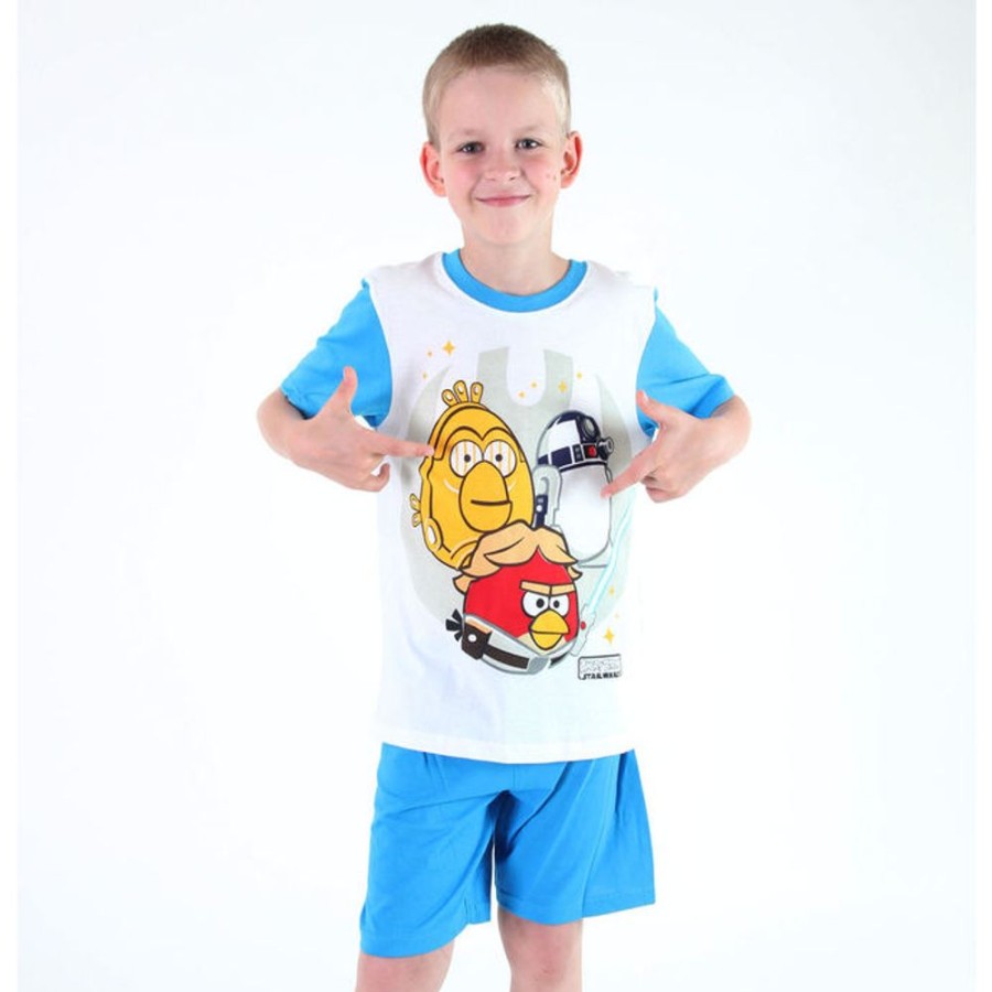 TV MANIA Pyjamas Fu00Fcr Jungen Tv Mania - Angry Birds / Star Wars - Weiu00Df Bademantel & Pyjamas