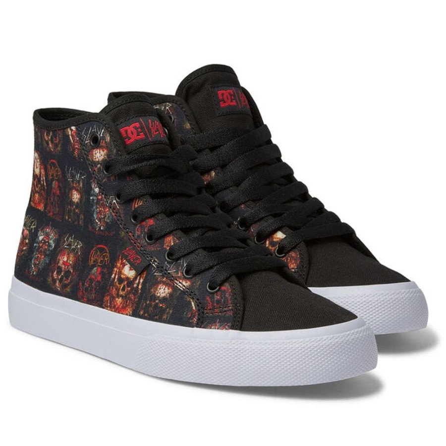 DC Slayer - Manual Hi - Schwarz/Weiss Print - Dc High Top Sneakers