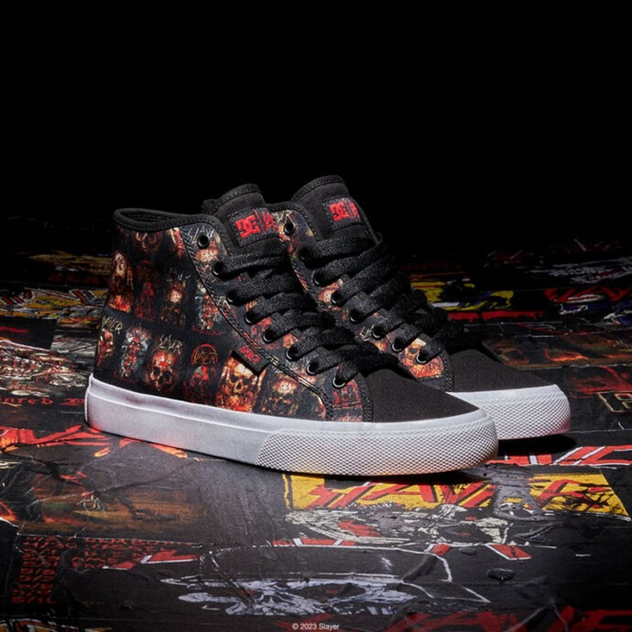 DC Slayer - Manual Hi - Schwarz/Weiss Print - Dc High Top Sneakers