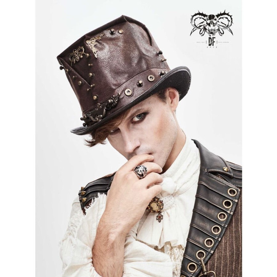 DEVIL FASHION Hut Devil Fashion - Steampunk - Matallic Brown Accessoires