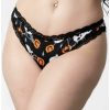 KILLSTAR Damen Hu00F6Schen Killstar - Haunted Pumpkin - Schwarz Unterwasche & Bademode