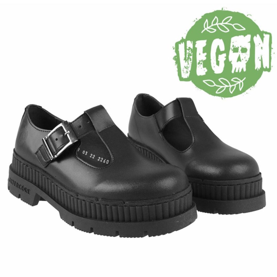 ALTERCORE Altercore - Brooke - Schwarz - Vegan Keilschuhe