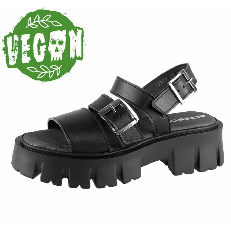 ALTERCORE Damen Schuhe (Sandalen) Altercore - Susie Vegan - Schwarz Flip-Flops & Sandalen