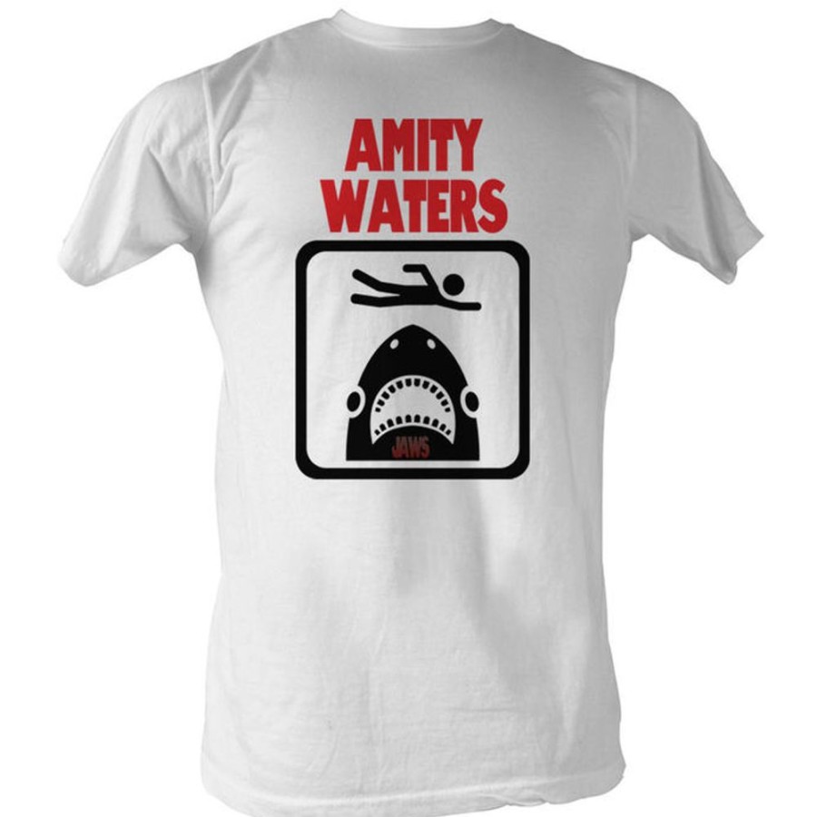 AMERICAN CLASSICS Herren T-Shirt Jaws (Der Weiu00Dfe Hai)- Amity Waters - Ac Film T-Shirts