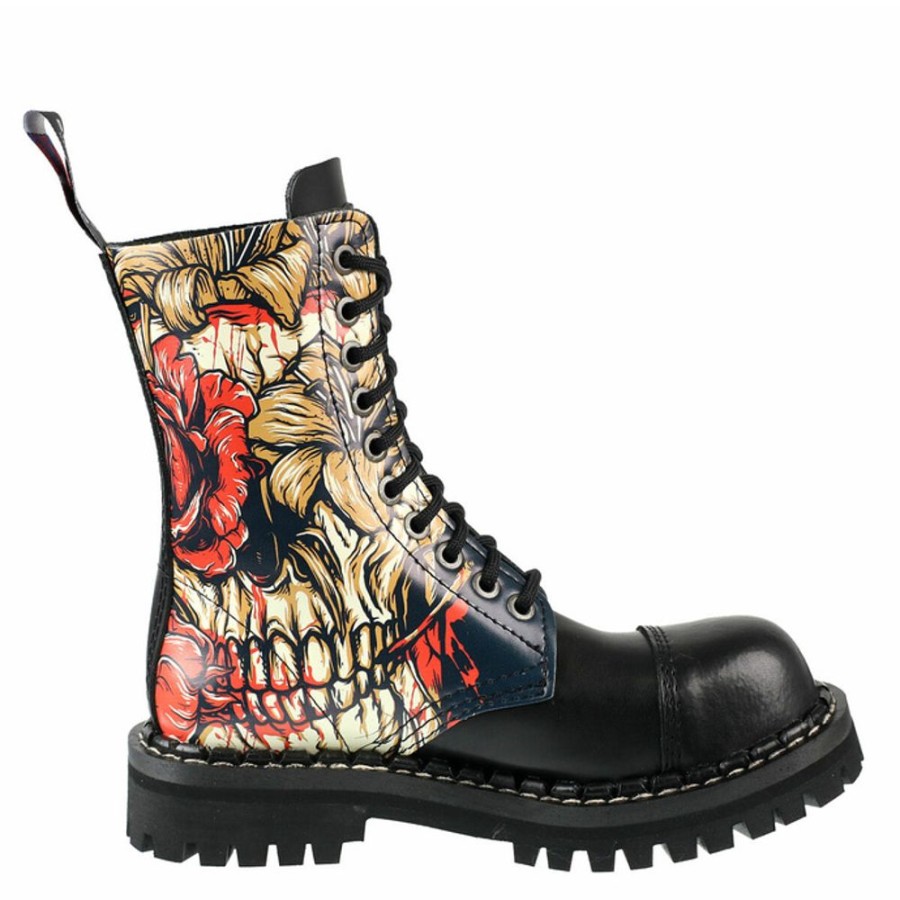 STEADYu00b4S Schuhe Boots Steadyu00B4S - 10-Loch - Schu00E4Del Skull Lederschuhe