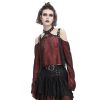 DEVIL FASHION Damen Longsleeve (Top) Devil Fashion - Rot Gothic & Punk T-Shirts