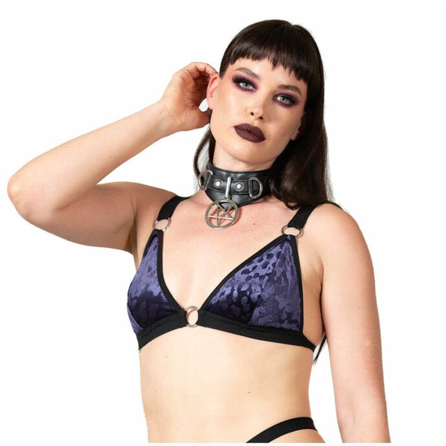 KILLSTAR Killstar Damen-Bh -Wicked Game- Plum Unterwasche & Bademode