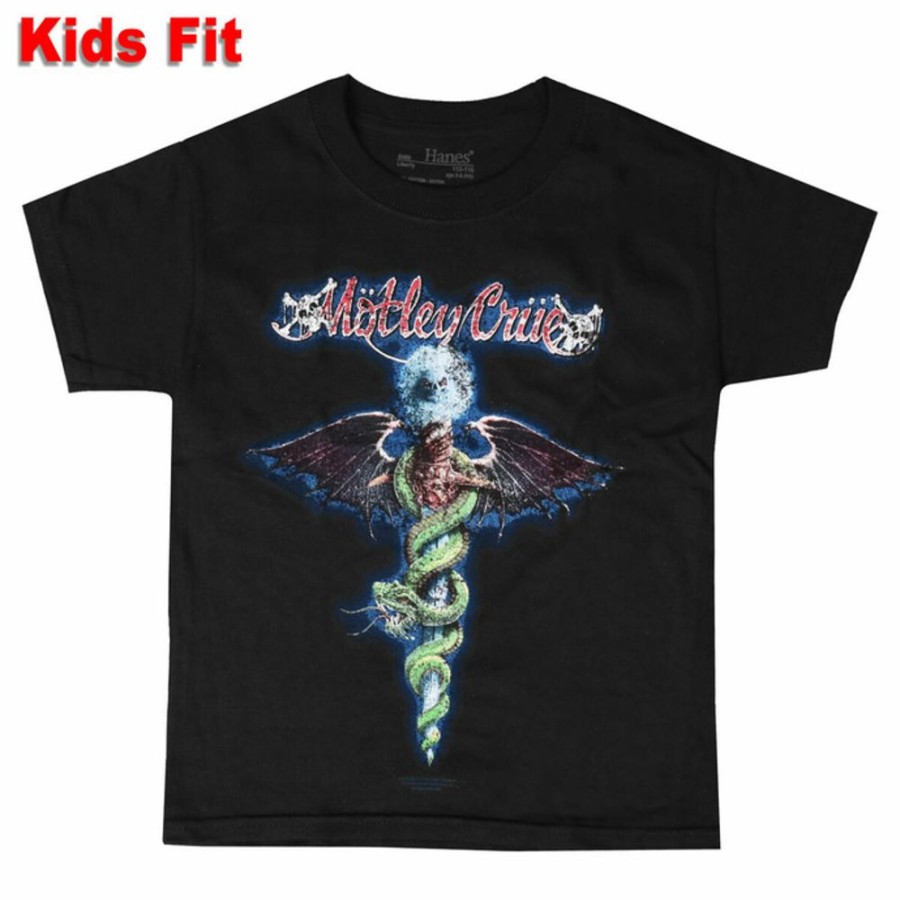 ROCK OFF Kinder T-Shirt Mu00F6Tley Cru00Fce - Blue Dragon - Schwarz - Rock Off T-Shirts