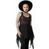 KILLSTAR Damen Tank Tunika- Killstar - Lilith S Blood Mesh - Schwarz Tank-Tops