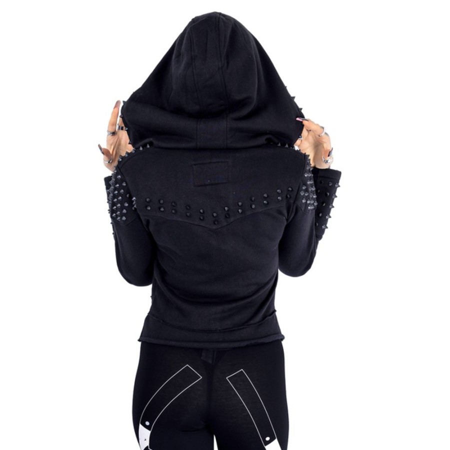 VIXXSIN Vixxsin - Damen Zip Hoodie - Demonic Intervention- Schwarz Jacken & Mantel