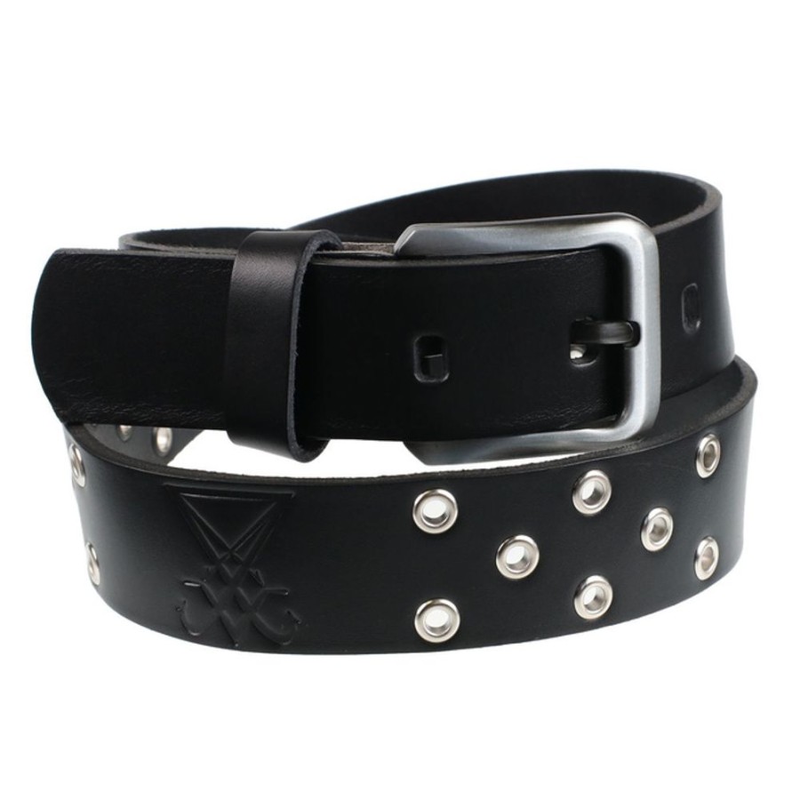 LEATHER & STEEL FASHION Gu00Fcrtel Luciferi - Black Gurtel