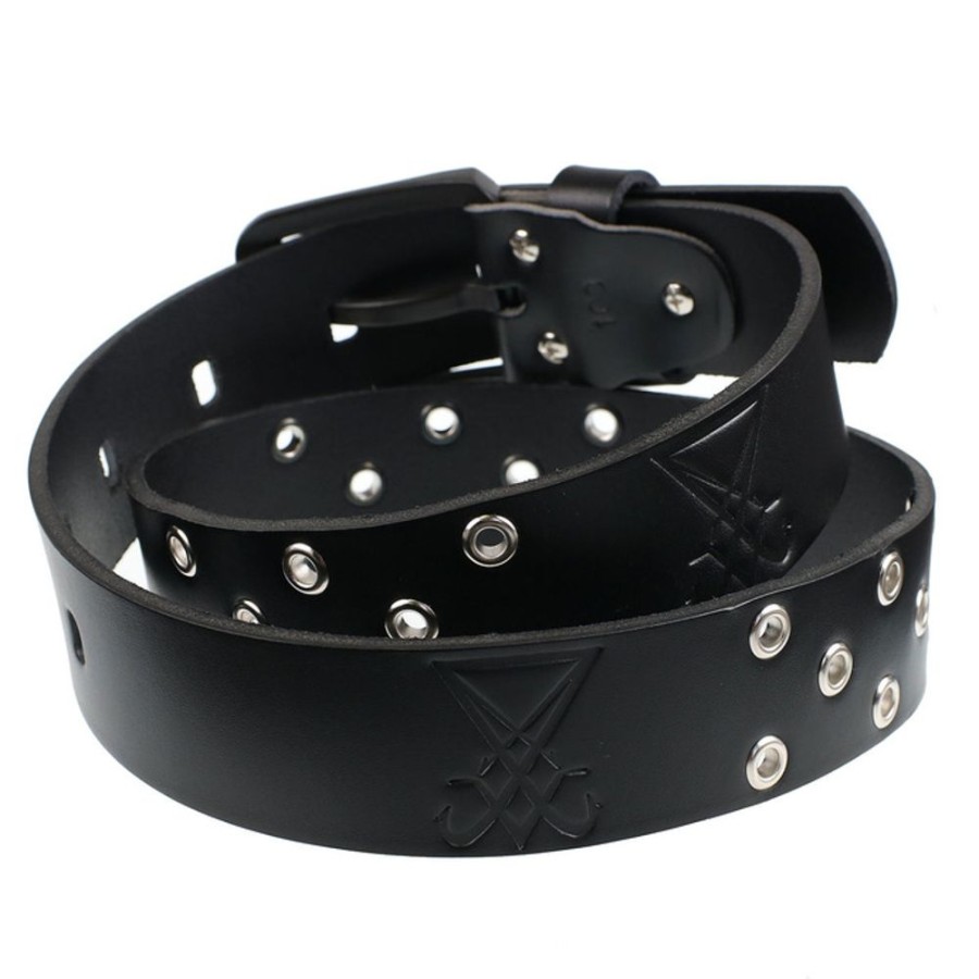 LEATHER & STEEL FASHION Gu00Fcrtel Luciferi - Black Gurtel