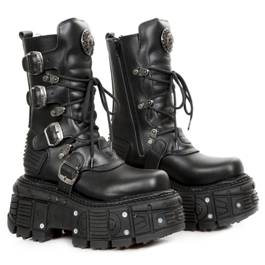 NEW ROCK Stiefel New Rock - Crust Negro Lederschuhe