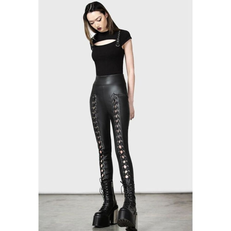 KILLSTAR Killstar - Damenleggings - Laced For Days - Schwarz Hosen & Shorts