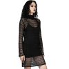 KILLSTAR Damen Kleid Killstar - Rebecca S Rage Knit - Schwarz Kleider & Rocke