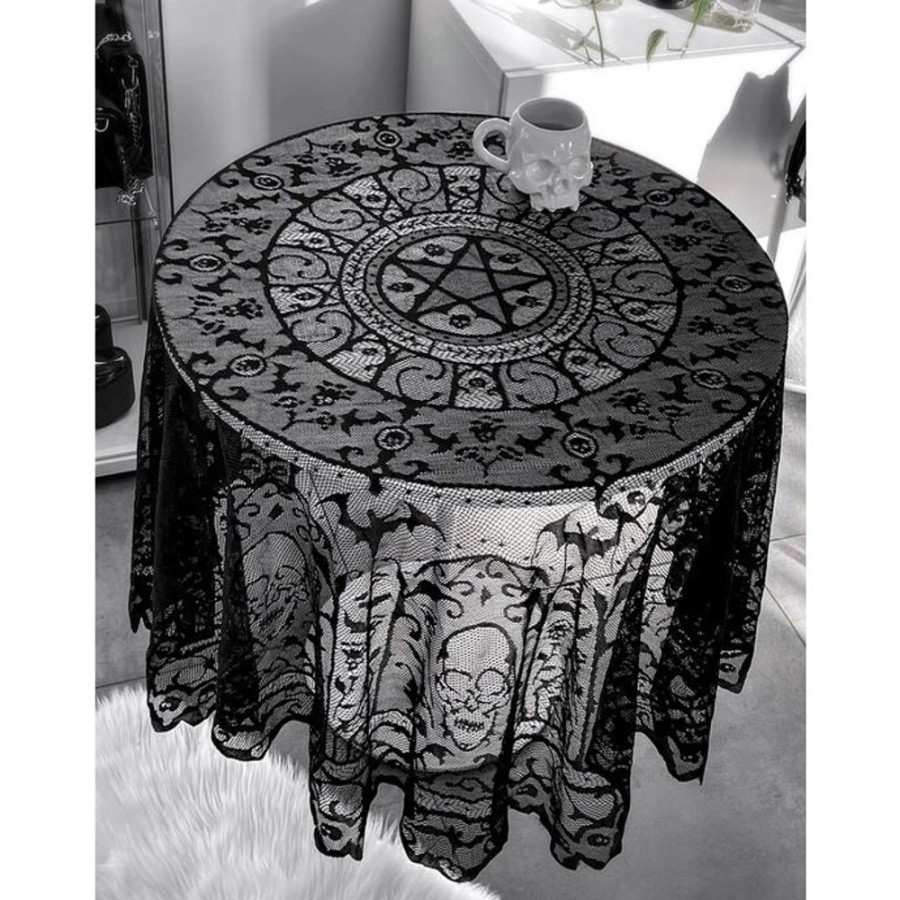 KILLSTAR Tischdecke Killstar - Asra Lace - Schwarz Haushalt & Deko