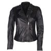 NNM Damen Lederjacke (Biker) G2Gwona W20 Sf Lamev - Glossy - Schwarz Jacken & Mantel