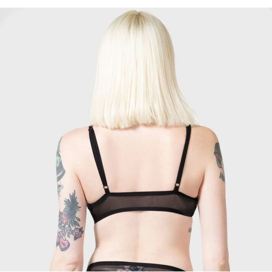 KILLSTAR Killstar- Damen-Bh - Vertebra Bralet - Schwarz Unterwasche & Bademode