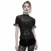 DEVIL FASHION Devil Fashion - Damentop- Hip-Length Dark Romantic Gothic Blusen