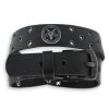 LEATHER & STEEL FASHION Gu00Fcrtel Baphomet - Black Krystal - Blau Gurtel