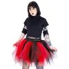 POIZEN INDUSTRIES Damen Rock Poizen Industries - Caelia Tutu - Schwarz/Rot Kleider & Rocke