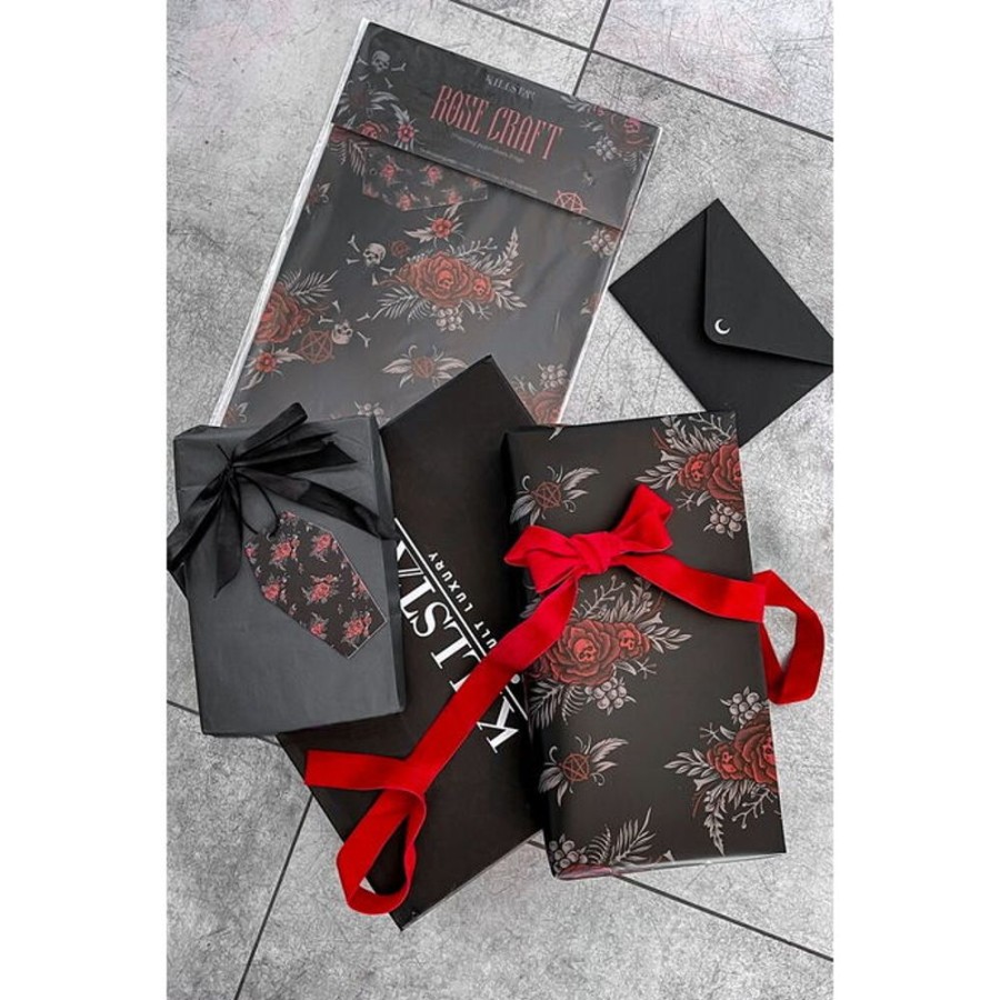 KILLSTAR Geschenkpapier Killstar - Rose Craft - Schwarz Kleinigkeiten