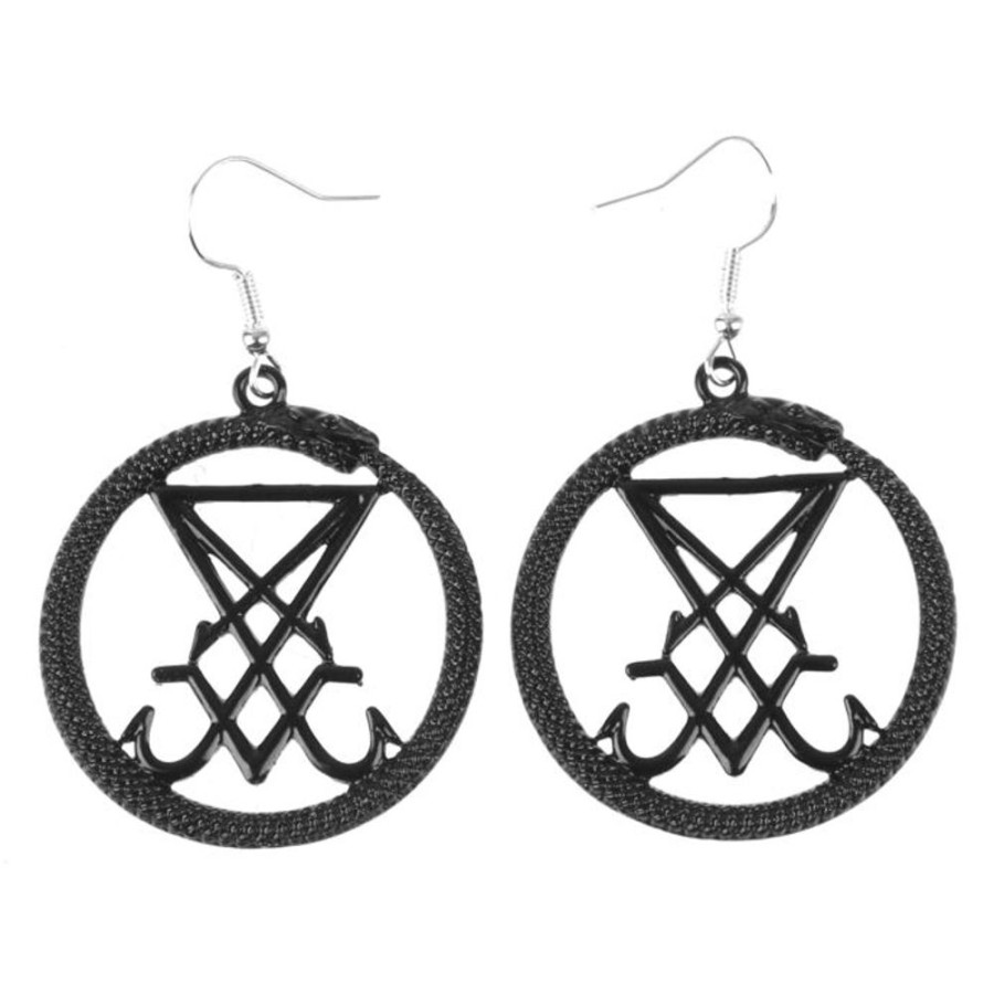 FALON Ohrringe Sigil Of Lucifer Black Schmuck & Bijouterie