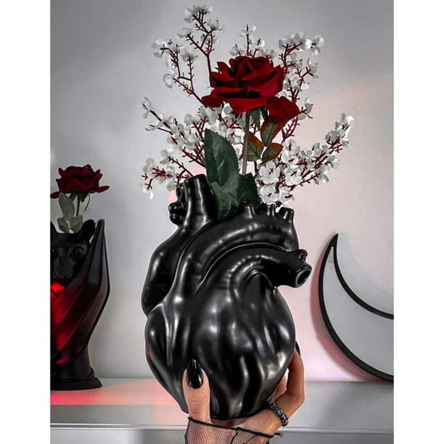 KILLSTAR Vase (Dekoration) Killstar - Black Heart - Schwarz Haushalt & Deko