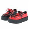 KILLSTAR Killstar - Damen Creepers - Hexellent Creepers - Schwarz Rot Keilschuhe