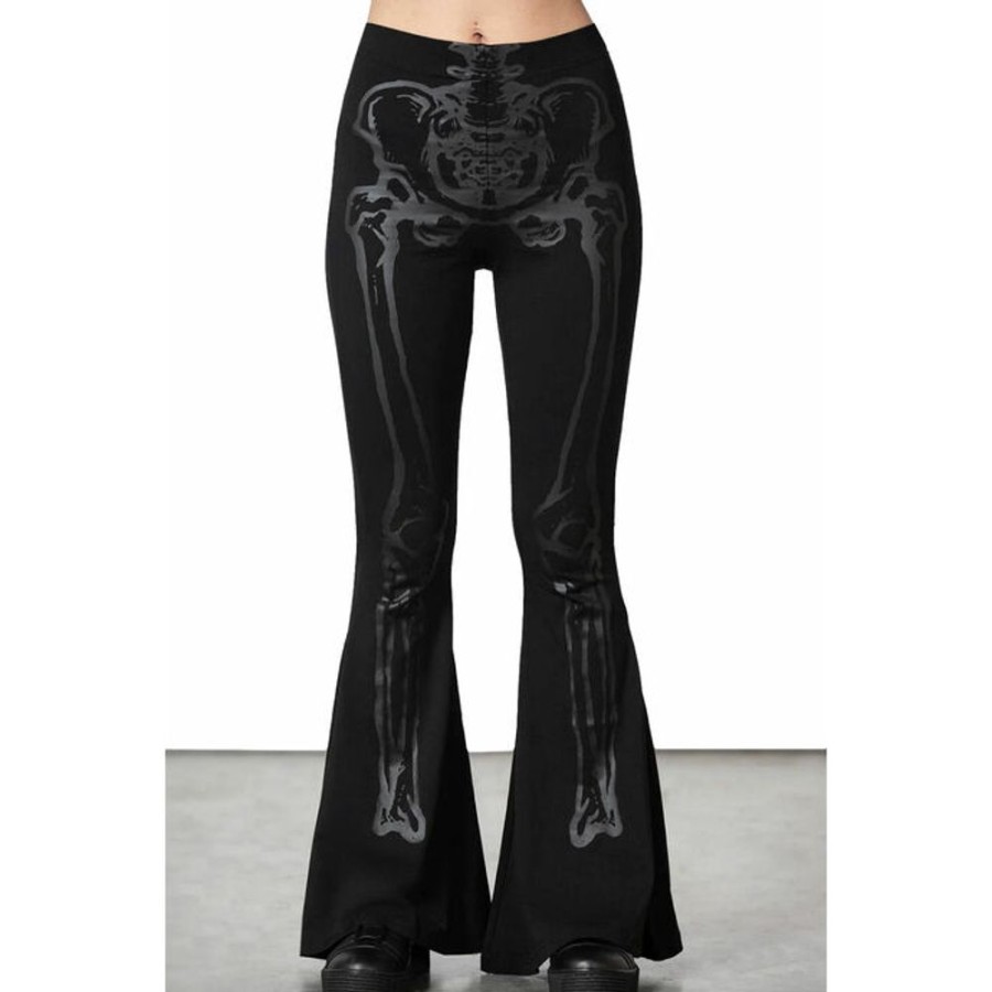 KILLSTAR Killstar - Damenhose - Skulbones Flares - Schwarz Hosen & Shorts