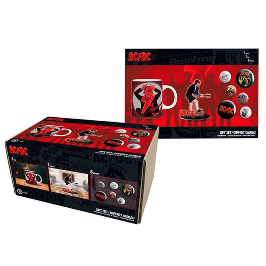 NNM Geschenkset (Tasse, Dekoration, Pins) Ac/Dc - Mix Haushalt & Deko