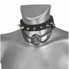 LEATHER & STEEL FASHION Halsband (Schuhaccessoire) The Devil S Kiss Pentagram Lederschuhe