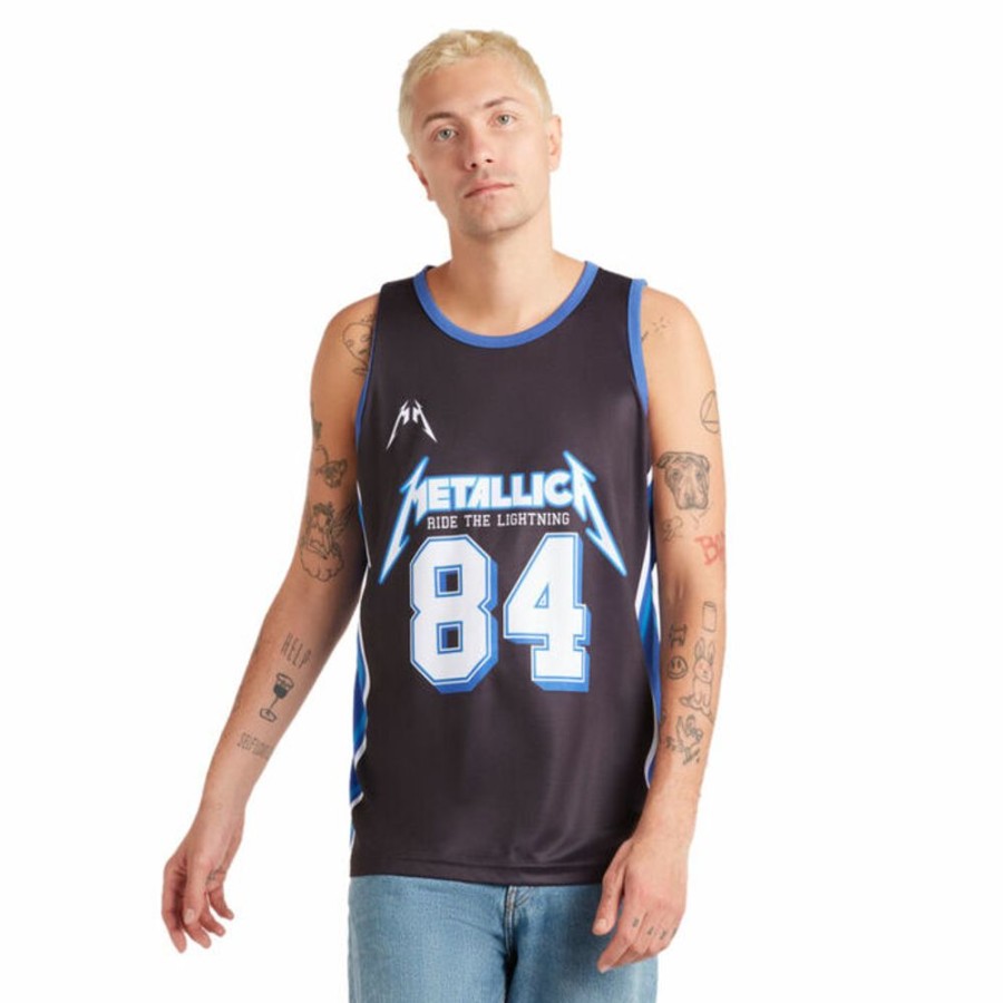 AMPLIFIED Amplified - Herren Tanktop - Metallica - Ride The Lightning - Schwarz/Blau/Weiss Tank-Tops