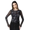 KILLSTAR Killstar - Damen Langarmtop - Bright Light - Schwarz Sonstige T-Shirts