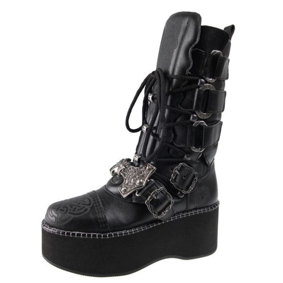 ALCHEMY GOTHIC Keil Stiefel Thor-Viking Alchemy Gothic St-B2-Z329 Keilschuhe