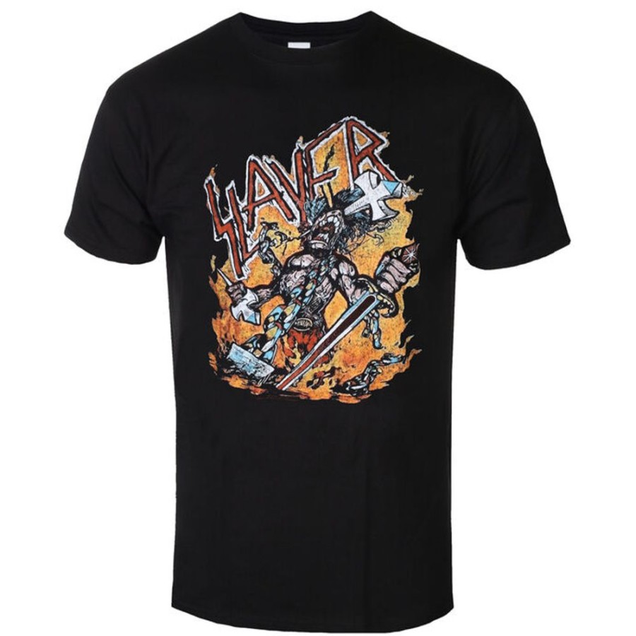 ROCK OFF Herren T-Shirt Slayer - Cartoon Flames - Rock Off Metal T-Shirts