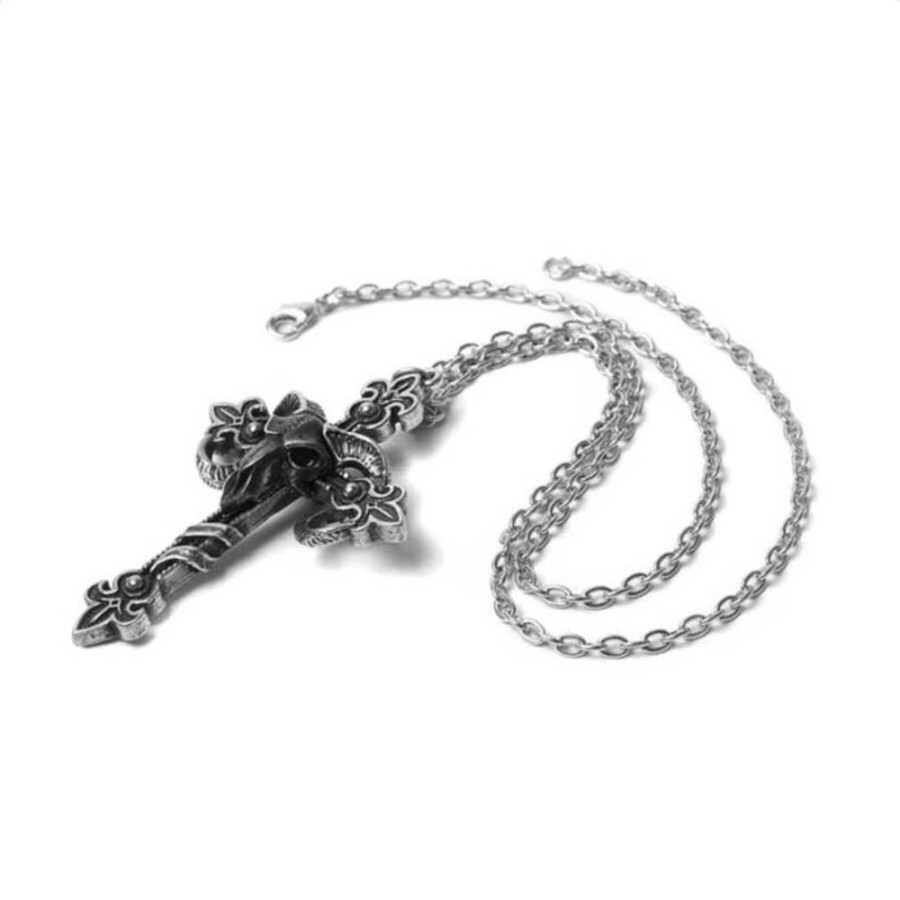 ALCHEMY GOTHIC Anhu00E4Nger Mit Kette Alchemy Gothic - Cross Of Baphomet Schmuck & Bijouterie