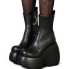 KILLSTAR Damen Schuhe Killstar - Ruinen And Remains - Schwarz Keilschuhe