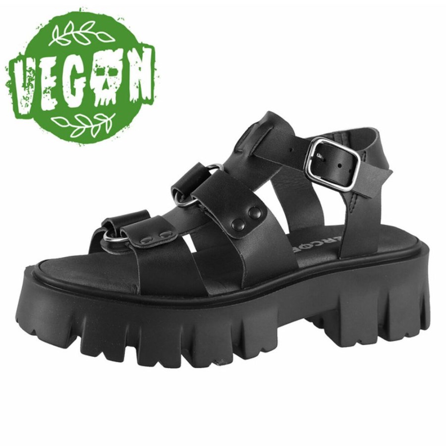 ALTERCORE Damen Schuhe (Sandalen) Altercore - Samantha Vegan - Schwarz Flip-Flops & Sandalen