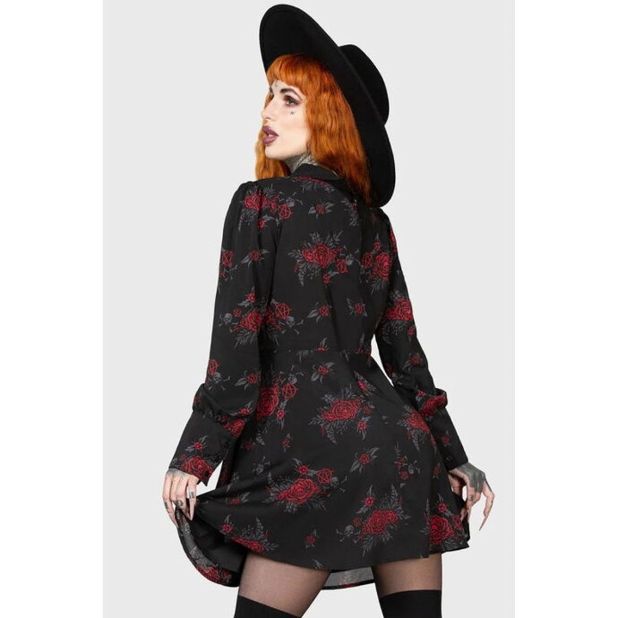 KILLSTAR Damen Kleid Killstar - Pandora S Nightmare - Rot Kleider & Rocke