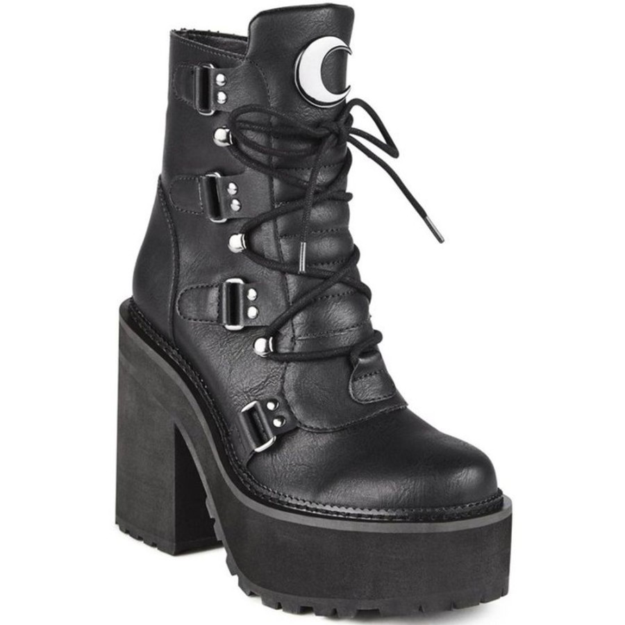 KILLSTAR Damen Keilstiefel - Broom Rider - Killstar Keilschuhe