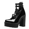 ALTERCORE Altercore - Damenboots - Topaz Vegan Black Patent High Heels