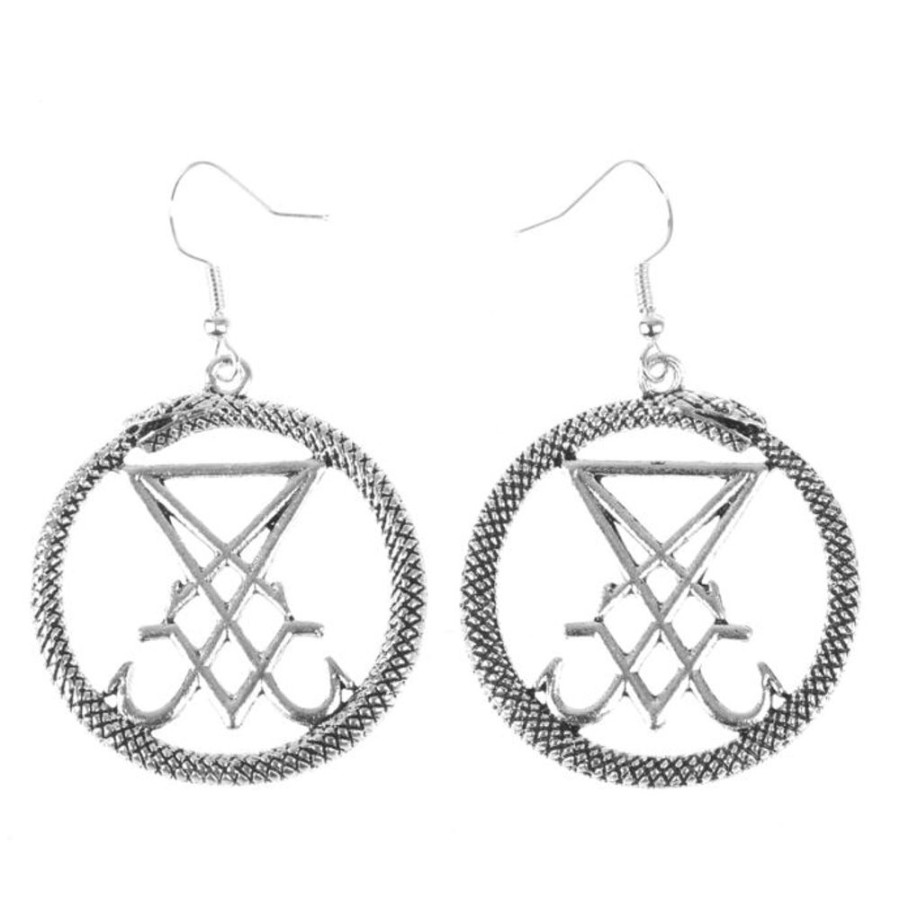 FALON Ohrringe Sigil Of Lucifer Silver Schmuck & Bijouterie