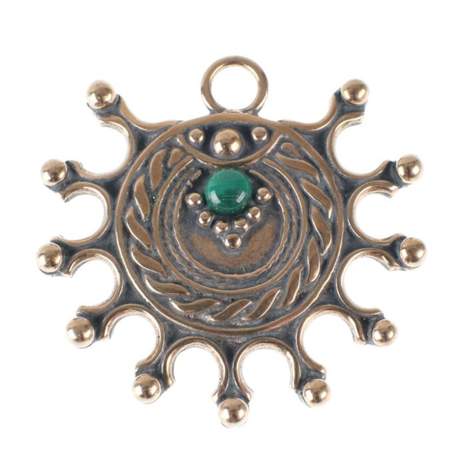 NNM Anhu00E4Nger (Sonnenamulett) Devana - Bronze/Malachit Schmuck & Bijouterie